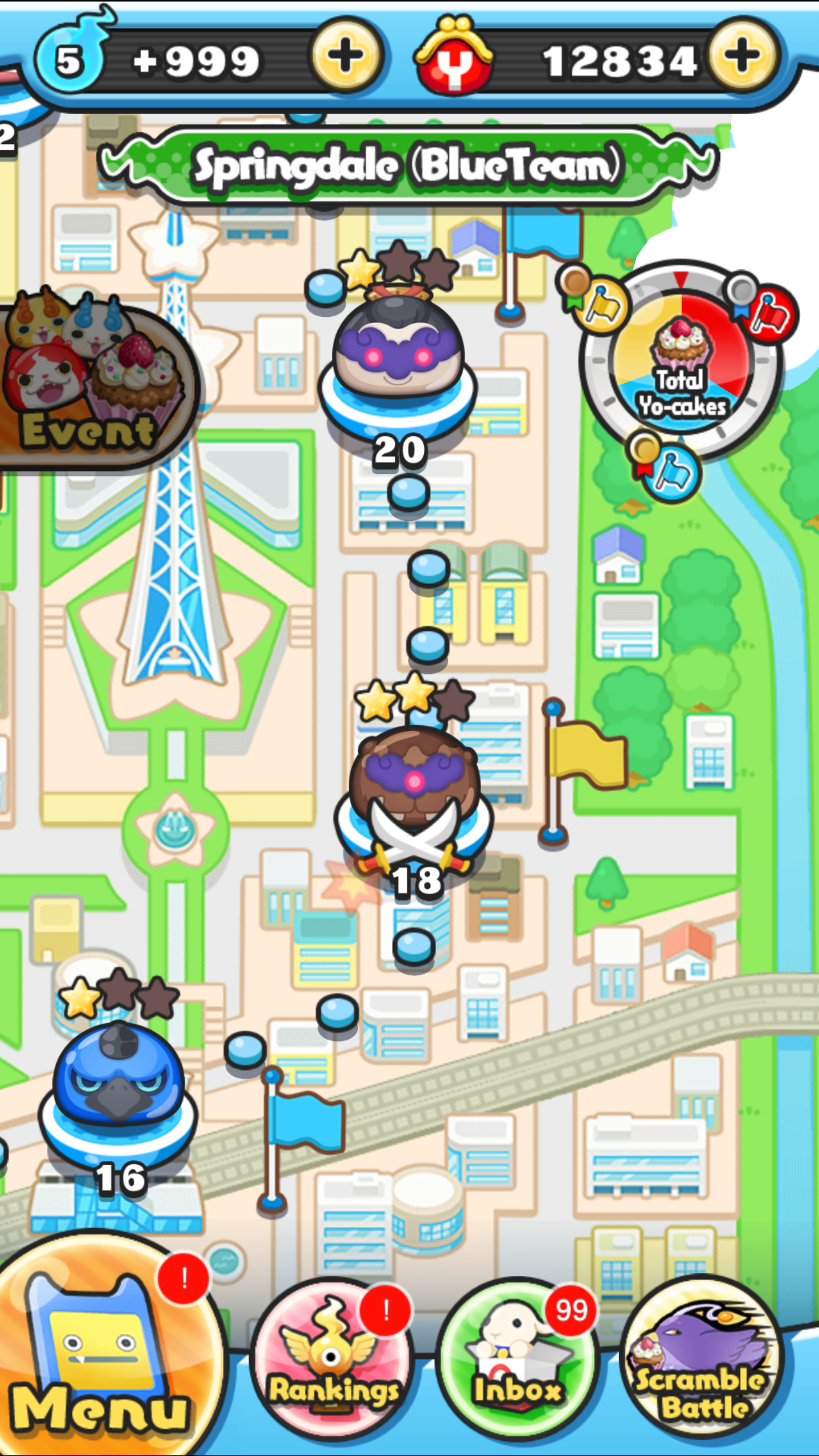 Yo-Kai Watch Wibble Wobble Scramble Battle Invasion